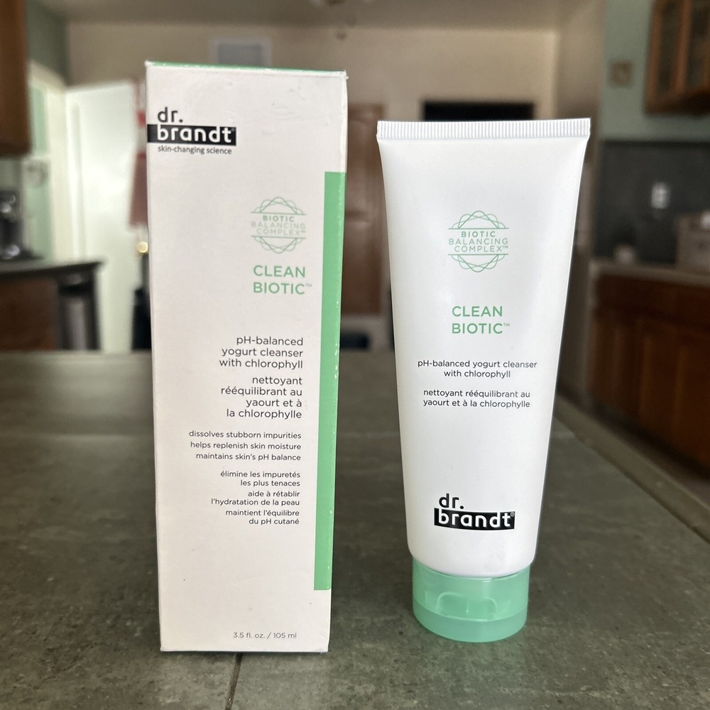 Dr. Brandt Clean Biotic pH-Balanced Yogurt‎ Cleanser Face Wash Full Size 3.5 oz